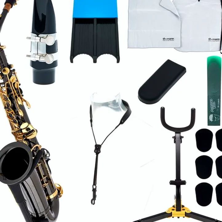Thomann TAS-180 Black Alto Sax Set